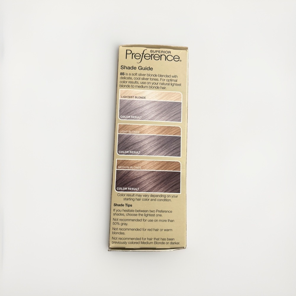 Loreal Paris Superior Preference Hair Color #8S SOFT SILVER BLONDE - original - Picture 2 of 4